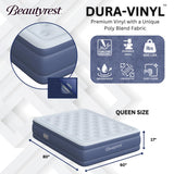 Beautyrest Supreme Air, Queen Size Air Mattress with Built-in Pump, Raised Inflatable Bed for Adults, Puncture-Resistant Vinyl, Auto Shut-Off, 650lb Support, Guest Bed, Camping Airbed, 3-Year Warranty