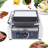Commercial Sandwich Press 1800W Countertop Panini Grill 110V Sandwich Panini Press Grill Non Stick Surface Electric Maker Temperature Control for Hamburgers Steaks for Restaurant Cafe