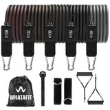 WHATAFIT Resistance Bands, Exercise Bands，Resistance Bands for Working Out, Work Out Bands with Handles for Men and Women Fitness, Strength Training Home Gym Equipment