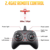 HAWK'S WORK 2 CH RC Airplane, RC Plane Ready to Fly, 2.4GHz Remote Control Airplane, Easy to Fly RC Glider for Kids & Beginners (Red)