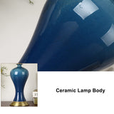 LENmzpomA Desk Lamp, Nightstand Lamp Blue Table Lamps