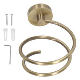 Metal Wall Mount Hair Dryer Rack Blow Dryer Holder for Bathroom Bedroom with Antique Finish