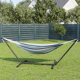 Garvee Double Hammock with Foldable Steel Stand and Carry Bag – Indoor/Outdoor Standing Hammock, 450 LBS Capacity, for Garden, Camping, Beach (Ocean)