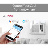 LG 23,000 BTU Smart Window Air Conditioner with Heat, 230V, Air Conditioner Cools Rooms up to 1,400 Sq.Ft., Smartphone & Voice Control works with Remote, White