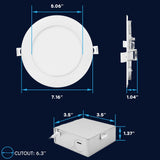 LUXRITE 6 Inch Smart LED Recessed Lighting, RGBW Color Changing, WiFi App and Voice Control, Compatible with Alexa and Google Home, No Hub Required, 13W 1000LM, CRI 90, IC Rated, Wet Rated (6 Pack)