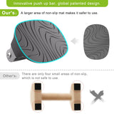 BeneLabel Push Up Bars, Pushup Stands, Anti-Slip Soft Plastic Push Up Handles, Bottom Anti-Slip Pad, Stainless Steel Support Frame, Strength Training Equipment, Perfect for Floor Workout Exercise BeneLabel