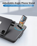Yotnufy Adjustable Lap Desk with Cushion Stroage Rotatable Phone Stand