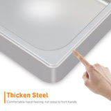 ROVSUN 2-Pack 21QT Full Pan Commercial Food Warmer, 110V Stainless Steel Bain Marie Buffet Electric Food Warmer, Stove Steam Table with Temperature Control & Lid for Parties, Catering, Restaurants