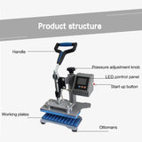 Sublimation Heat Press Machine for Blank Pens, Manual Pen Printing Machine with 360° Rotating Swing-Away Arm, Digital Temp Control (180-200°C), 25-Second Transfer, 220V 200W for Custom Gifts & Busines