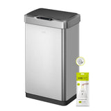 EKO Mirage-T 50 Liter / 13.2 Gallon Touchless Rectangular Motion Sensor Trash Can