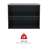 Alera ALELS593020ES Open Office 29-1/2 in. x 19-1/8 in. x 22-7/8 in. Low Storage Cabinet Credenza - Espresso Alera