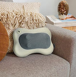 Zyllion Shiatsu Back and Neck Massager with Heat - 3D Electric Kneading Deep Tissue Massage Pillow for Muscle Pain Relief, Cream, ZMA-13