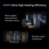 QIDI PLUS4 3D Printer, Max 600mm/s High-Speed Printing, 65℃ Chamber Heat, Fully Auto Leveling