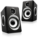 Boomboxes 1 Pair USB+AUX Wired Computer Speakers Bass Reinforcement 4 Diaphragm for Laptop Desktop 8W High Power Loudspeaker (Color : White-Fruit peach5)