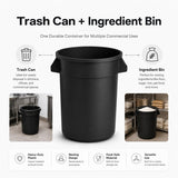Getzi 6 Pack 20 Gallon Black Round Commercial Trash Can