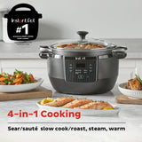 7.5QT Slow Cooker and Multicooker, 4-in-1 Functions, Sears/Sauté, Slow Cooks/Roast, Steams and Warms, From The Makers of Instant Pot Instant Pot