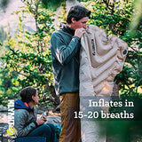 Klymit Insulated Static V Luxe SL Inflatable Sleeping Pad for Camping, Lightweight Hiking and Backpacking Air Bed for Cold Weather, 3.5 Inch Thick