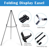 66" Aluminum Display Easel Stand, Presentation Stand with Adjustable Height for Signs, Black 6 Pack Falling in Art
