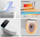 LOUPUSUO Smart Toilet with Bidet Built In with Warm Water Sprayer and Dryer