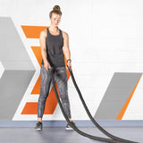 FORZA 30ft, 40ft and 50ft Battle Rope – 1.5ft & 2-inch-Thick, Premium Quality Weighted Gym Rope for Fitness, Strength Training, Crossfit and More (50ft, 2 inch)