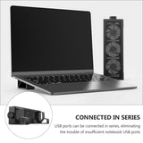 Aluminum Laptop Cooling Pad Stand, Height Adjustable Magnetic Fan Cooler