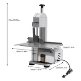 650W Commercial Electric Meat Bone Saw，w/Adjustable Slice Thickness Meat Bone Cutting Machine Cutter Slicer for cutting ribs trotters in homes markets factories