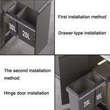 Heavy Duty Pull-Out Under Sink Trash Can Kit - Durable Kitchen Garbage Bin Drawer Slides, Space-Saving Design for Cabinets & Laundry Rooms, Effortless Organization & Cleanup