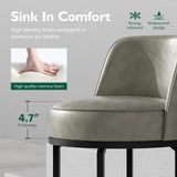 Ollega 26" Grey Counter Height Bar Stools Set of 6, Anti-Pinch Swivel