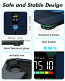 INSMART Smart Scale for Body Weight, Large Display Body Fat Scale, Accurate Weight Scale Digital Bluetooth Bathroom Scale for BMI Heart Rate, 25 Body Composition Analyzer with Fitness APP Sync, 500lbs