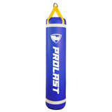 PROLAST Heavy Punching Kicking Bag for Adults, Boxing, MMA, Martial Arts, Muay Thai, Strength Training Equipment, Unfilled, 5ft, 100 lbs, Vertical Logo, Blue