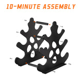 JOSMIMIC Coral-Inspired Dumbbell Rack Stand, 3 Tier A-Frame Design Weight Rack with Handle for Lighter Dumbbells Under 12 Lbs, Compact & Space-Saving Dumbbell Holder for Home Gym (Dumbbells Not Included) Josmimic