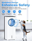 CENSTECH Windowless Portable Air Conditioners, 27" Bladeless Evaporative Air Cooler w/Dual Tanks for 24H Cooling, 4 Modes & 3 Speeds, 25FT Remote&Timer, 360° Swing Swamp Cooler Air Conditioner Indoor