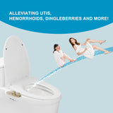 GLIGAM Bidet Attachment for Toilet Warm Water, Ultra-Slim Bidet Hot and Cold,Non-Electric Bidet Attachment for Frontal/Rear Wash, with Retractable Nozzle, Pressure & Angle Controls,Easy to install
