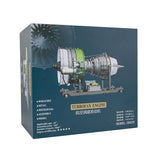 Turbofan Engine Model Kit That Works, DM119 1/10 Full Metal Mechanical Dual-Spool Aircraft Jet Engine Model, DIY Assembly 10 Hours Build Your Own Turbofan Engine for Adults (1000+PCS)