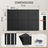 MaxGear Extra Large Bulletin Board 72" x 48", Black Felt Wall Tiles Pushpin