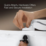 KOHLER K-4774-0 Brevia Elongated White Toilet Seat with Quick-Release Hinges And Quick-Attach Hardware For Easy Clean, White