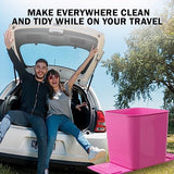 HAUSSIMPLE Car Trash Can Waterproof Plastic Garbage Bin Litter Waste Basket