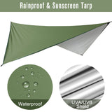 G4Free Large Camping Hammock with Mosquito Net and Rain Fly- 2 Person Portable Hammock with Bug Net and Tent Tarp for Outdoor Hiking Camping Backpacking Travel(Army Green with Rain Fly)