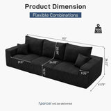 Living&Giving 113" 3-Seater Boneless Couch Sectional Couch for Living Room