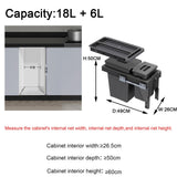 Pull-Out Waste Separation Trash Can, Hidden Drawer Recycling System with Removable Bins for Efficient Garbage Sorting & Organized Waste Management - Space-Saving Design for Home & Office