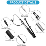 SAN Like Telescopic Fishing Gaff,Aluminum/Fiberglass Pole with Nonslip Rubber Handle,Stainless Steel Hook with M8 Screw, Fish Gaff Can Float When Extending - Good for Freshwater and Saltwater Fishing