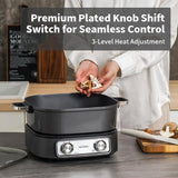 Electric 6.5 Quart | 8-in-1 Multi-Cooker with Safe Nonstick Coating, Three Level Power | Timer, up to 60 Minutes AUTUCU