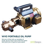 Goldstream Pumps WVO Designs 25gpm Portable Oil Pump, Insanely Fast Pump, Upgraded to Custom US Made Baldor Motors with Viton Seals on Pump Heads