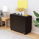 DINAZA Folding Dining Table Drop Leaf Table for Small Spaces with 2 Tier Storage Racks Multifunction Space Saving Table Extension Dinner Table for Kitchen Bedroom DINAZA