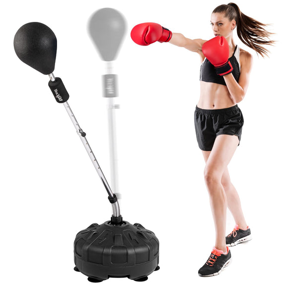 Yes4All Punching Bag with Stand, Adjustable Height, Boxing Equipment with PU Leather Speed Reflex Ball, Home Gym Workout MMA Training & Fitness Yes4All