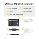 Rugged Tablet T2 Ultra, 10.95 inch Android 15 Tablets, 20000mAh 20GB(12+8)+256GB (2TB TF) Outdoor Industrial PC, 32MP+64MP+20MP Octa-Core IP68 Waterproof Computer for Outdoor UTV Moto Drone Field Work