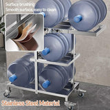 Janitorial Cart on Wheels - Cleaning Supplies Organizer for Brooms, Mops