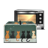 ZIATUBLES Microwave Oven Dust Cover Anti-Dust Countertop Microwave Protector Cover Cartoon Cat Print Heat Resistant Air Fryer Toster Oven Covers, L