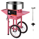 Commercial Cotton Candy Machine w/Cart Electric Cotton Candy Floss Maker - 110V for the Perfect Party Favor for Birthdays, School function, or Social Events.（Pink） (With wheels, Pink)