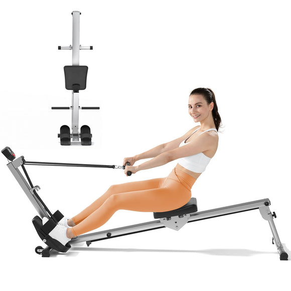 Rowing Machine for Home Use, Row Machine Rower with Adjustable Resistance, Hyper-Quiet Rower Machine Supports 300LBS, 2024 Upgraded Version LUBBYGIM